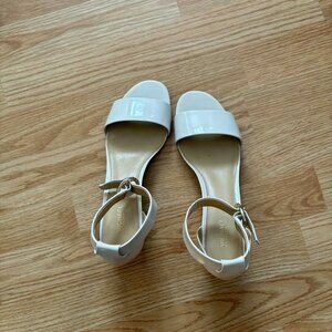 Light Pink Michael Kors Block Heel Open Shoes Size 7.5